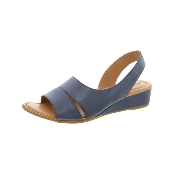 Born Womens Crista Cushioned Footbed Leather Slingback Sandals