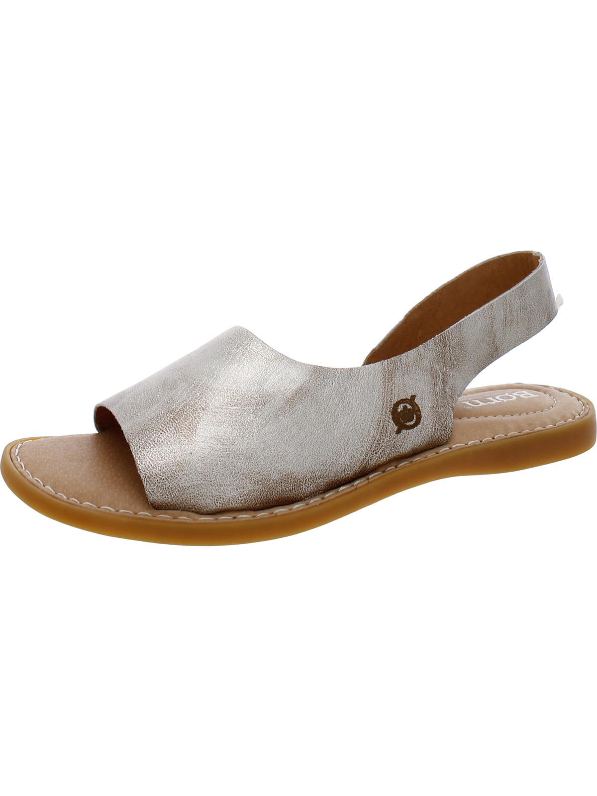 Born Womens Inlet Leather Cut-Out Slingback Sandals - Walmart.com