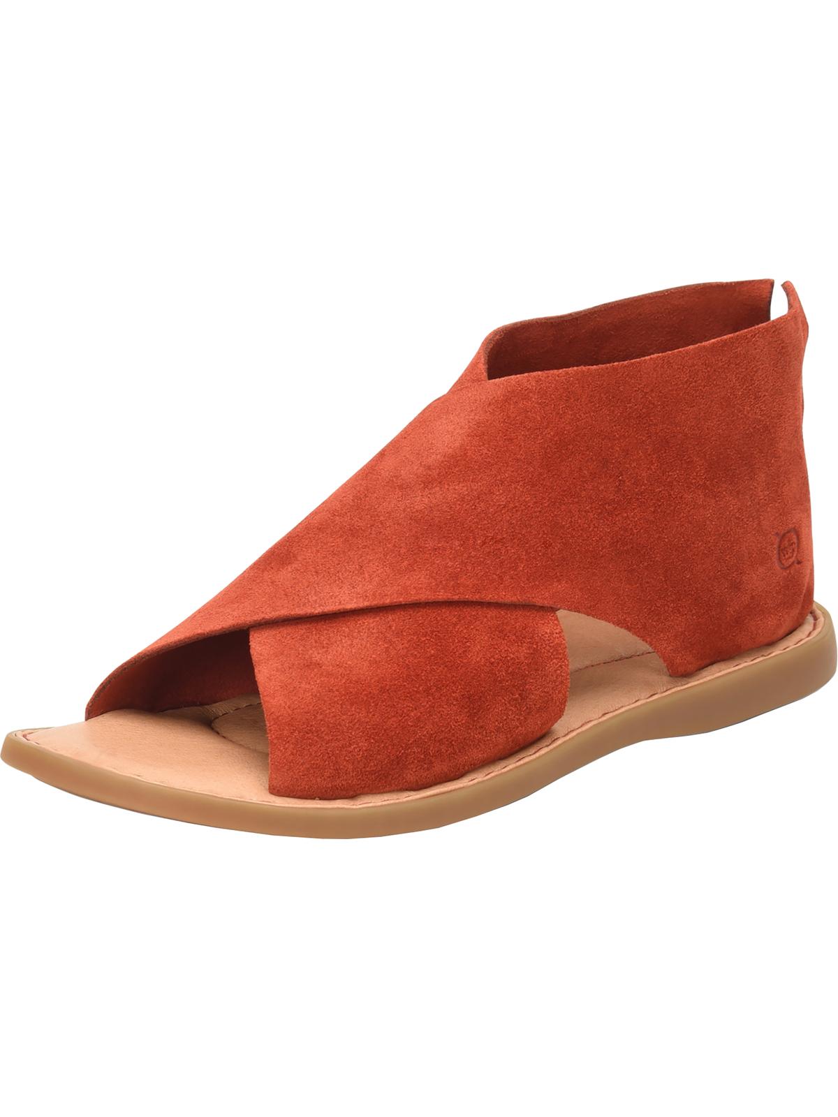 Born Womens Iwa Suede Open Toe Flats