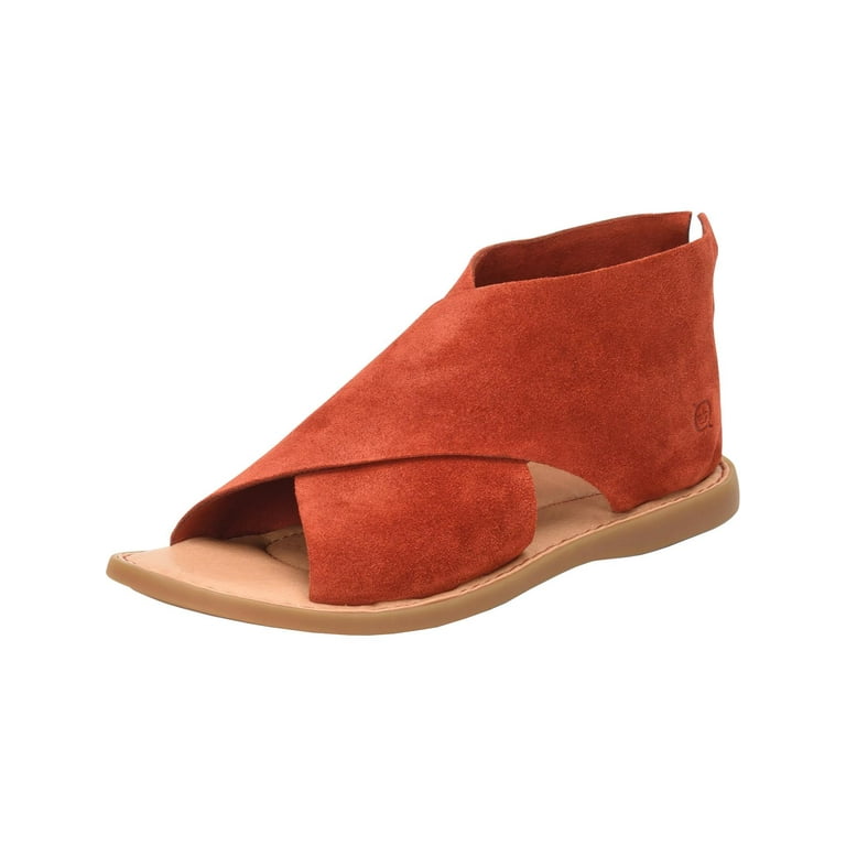 Born Womens Iwa Suede Open Toe Flats Walmart