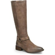 Born Womens Saddler Round Toe Side Zipper Knee-High Boots