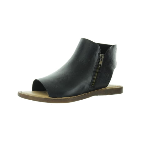 Born Womens Zipper Leather Flatform Sandals