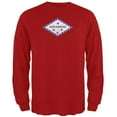 thumbnail image 1 of Born and Raised Arkansas State Flag Mens Long Sleeve T Shirt Red 3X-LG, 1 of 1