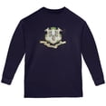 thumbnail image 1 of Born and Raised Connecticut State Flag Youth Long Sleeve T Shirt Navy YXL, 1 of 1