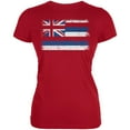 thumbnail image 1 of Born and Raised Hawaii State Flag Juniors Soft T Shirt Red X-LG, 1 of 1