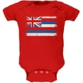 thumbnail image 1 of Born and Raised Hawaii State Flag Soft Baby One Piece Red 18-24 M, 1 of 1