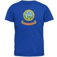 thumbnail image 1 of Born and Raised Idaho State Flag Mens Soft T Shirt Royal SM, 1 of 1