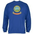 thumbnail image 1 of Born and Raised Idaho State Flag Mens Sweatshirt Royal LG, 1 of 1