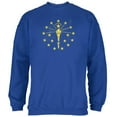 thumbnail image 1 of Born and Raised Indiana State Flag Mens Sweatshirt Royal 2XL, 1 of 1