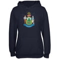 thumbnail image 1 of Born and Raised Maine State Flag Juniors Soft Hoodie Navy LG, 1 of 1