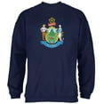 thumbnail image 1 of Born and Raised Maine State Flag Mens Sweatshirt Navy MD, 1 of 1