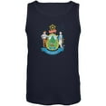 thumbnail image 1 of Born and Raised Maine State Flag Mens Tank Top Navy MD, 1 of 1