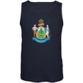 thumbnail image 1 of Born and Raised Maine State Flag Mens Tank Top Navy SM, 1 of 1