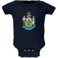 thumbnail image 1 of Born and Raised Maine State Flag Soft Baby One Piece Navy 9-12 M, 1 of 1