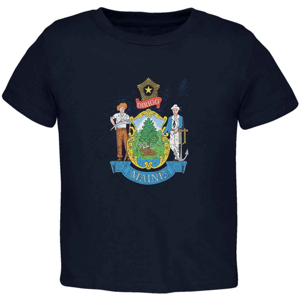 T-shirt Bébé Old Glory « Born And Raised Maine State Flag » - Taille Toddler