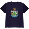 thumbnail image 1 of Born and Raised Maine State Flag Youth T Shirt Navy YSM, 1 of 1