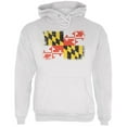 thumbnail image 1 of Born and Raised Maryland State Flag Mens Hoodie White MD, 1 of 1