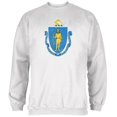 thumbnail image 1 of Born and Raised Massachusetts State Flag Mens Sweatshirt White 2XL, 1 of 1