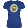 thumbnail image 1 of Born and Raised Minnesota State Flag Juniors Soft T Shirt Royal LG, 1 of 1