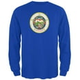 thumbnail image 1 of Born and Raised Minnesota State Flag Mens Long Sleeve T Shirt Royal LG, 1 of 1