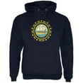 thumbnail image 1 of Born and Raised New Hampshire State Flag Mens Hoodie Navy SM, 1 of 1