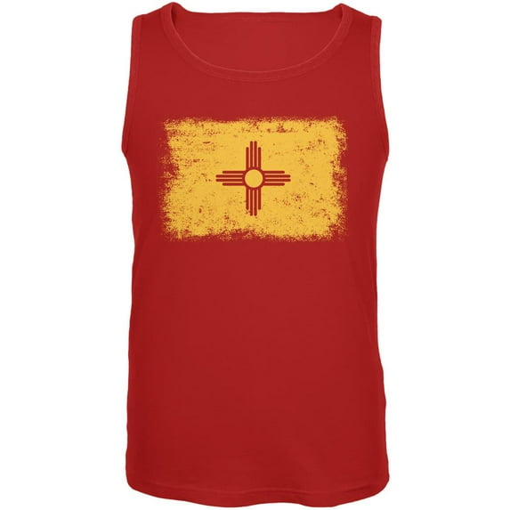 Born and Raised New Mexico State Flag Mens Tank Top Red LG