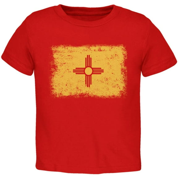 Born and Raised New Mexico State Flag Toddler T Shirt Red 4T
