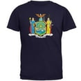thumbnail image 1 of Born and Raised New York State Flag Mens T Shirt Navy X-LG, 1 of 1