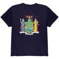 thumbnail image 1 of Born and Raised New York State Flag Youth T Shirt Navy YLG, 1 of 1