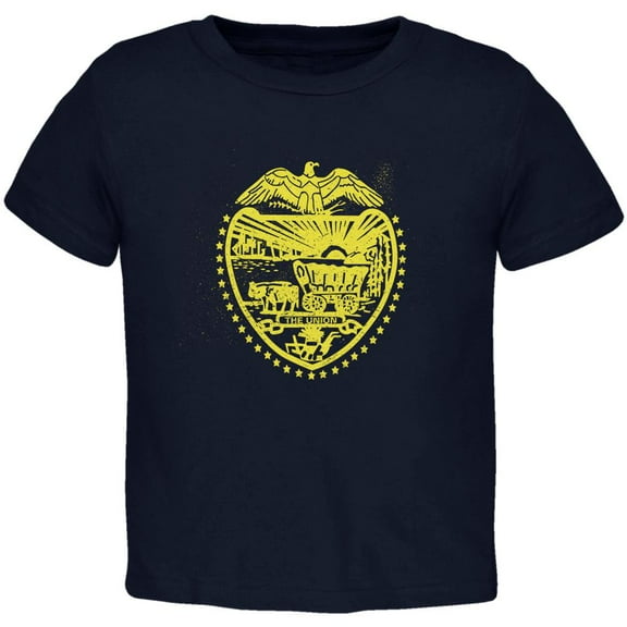 Born and Raised Oregon State Flag Toddler T Shirt Navy 3T