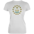 thumbnail image 1 of Born and Raised Rhode Island State Flag Juniors Soft T Shirt White SM, 1 of 1