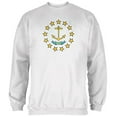thumbnail image 1 of Born and Raised Rhode Island State Flag Mens Sweatshirt White LG, 1 of 1