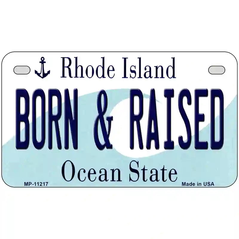 Born and Raised Rhode Island State License Plate Novelty License Plate ...