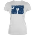 thumbnail image 1 of Born and Raised South Carolina State Flag Juniors Soft T Shirt White X-LG, 1 of 1
