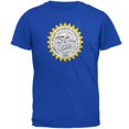 thumbnail image 1 of Born and Raised South Dakota State Flag Mens Soft T Shirt Royal SM, 1 of 1
