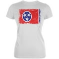 thumbnail image 1 of Born and Raised Tennessee State Flag Juniors Soft T Shirt White MD, 1 of 1
