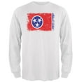 thumbnail image 1 of Born and Raised Tennessee State Flag Mens Long Sleeve T Shirt White LG, 1 of 1