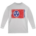 thumbnail image 1 of Born and Raised Tennessee State Flag Youth Long Sleeve T Shirt White YMD, 1 of 1