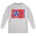 thumbnail image 1 of Born and Raised Tennessee State Flag Youth Long Sleeve T Shirt White YXL, 1 of 1