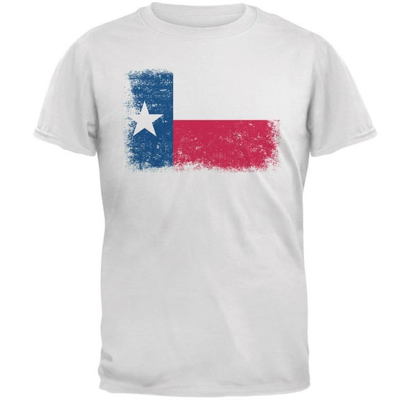 Born and Raised Texas State Flag Mens T Shirt White X-LG
