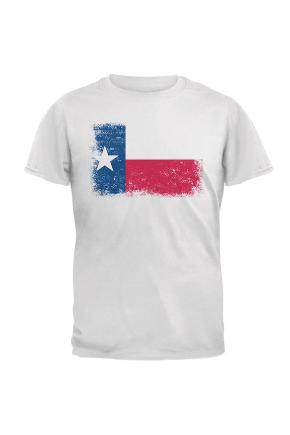 Born and Raised Texas State Flag Mens T Shirt White X-LG