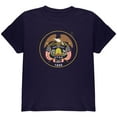 thumbnail image 1 of Born and Raised Utah State Flag Youth T Shirt Navy Youth X-SM, 1 of 1