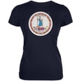 thumbnail image 1 of Born and Raised Virginia State Flag Juniors Soft T Shirt Navy LG, 1 of 1