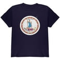 thumbnail image 1 of Born and Raised Virginia State Flag Youth T Shirt Navy YLG, 1 of 1