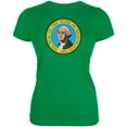 thumbnail image 1 of Born and Raised Washington State Flag Juniors Soft T Shirt Irish Green MD, 1 of 1