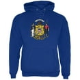 thumbnail image 1 of Born and Raised Wisconsin State Flag Mens Hoodie Deep Royal X-LG, 1 of 1