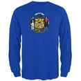 thumbnail image 1 of Born and Raised Wisconsin State Flag Mens Long Sleeve T Shirt Royal 2XL, 1 of 1
