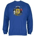 thumbnail image 1 of Born and Raised Wisconsin State Flag Mens Sweatshirt Royal 2XL, 1 of 1