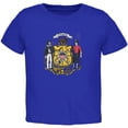 thumbnail image 1 of Born and Raised Wisconsin State Flag Toddler T Shirt Royal 2T, 1 of 1