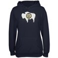 thumbnail image 1 of Born and Raised Wyoming State Flag Juniors Soft Hoodie Navy X-LG, 1 of 1